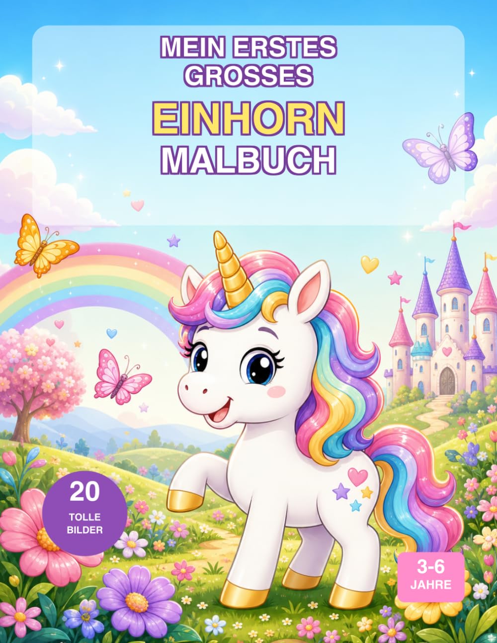 Mein erstes großes Einhorn Malbuch