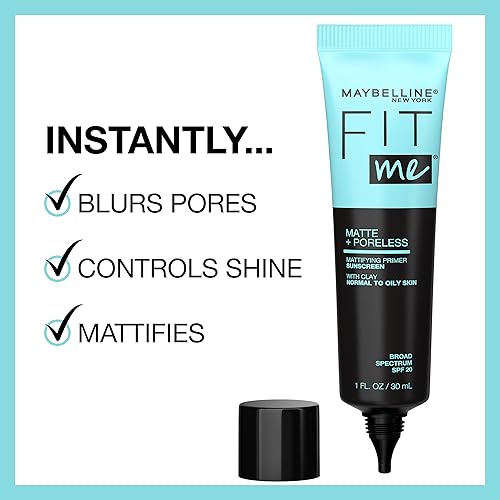 Miniatura 5 de Maybelline Fit Me Matte + Base líquida sin poros + paquete de maquillaje con base mate Fit Me, incluye 1 base en marfil clásico y 1 imprimación