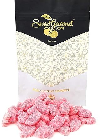 SweetGourmet Sour Strawberry Piglets | Mini Pigs Gummi Candy | 1 Pound