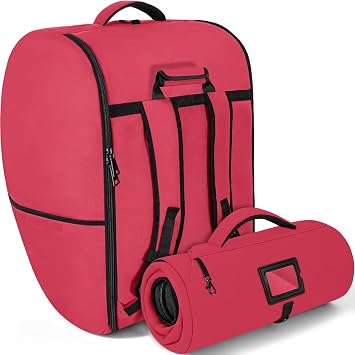 Padded Car Seat Travel Bag, Toddler Car Seat Travel Bag for Doona Red