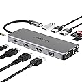 TOTU 13-in-1 USB-C Hub with Ethernet, 4K HDMI, VGA, PD, SD/TF Cards Reader, Mic/Audio Docking Station for MacBook Pro Ai