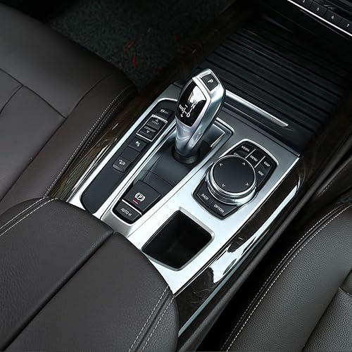 Miniatura 5 de CHEYA Cubierta del panel de la palanca de cambios central del automóvil para BMW X5 F15 2014-2018, X6 F16 2015-2018 con volante a la izquierda