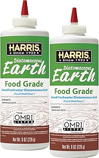 HARRIS Diatomaceous Earth Food Grade, Half Pound with Easy Application Puffer Tip - 2 Pack