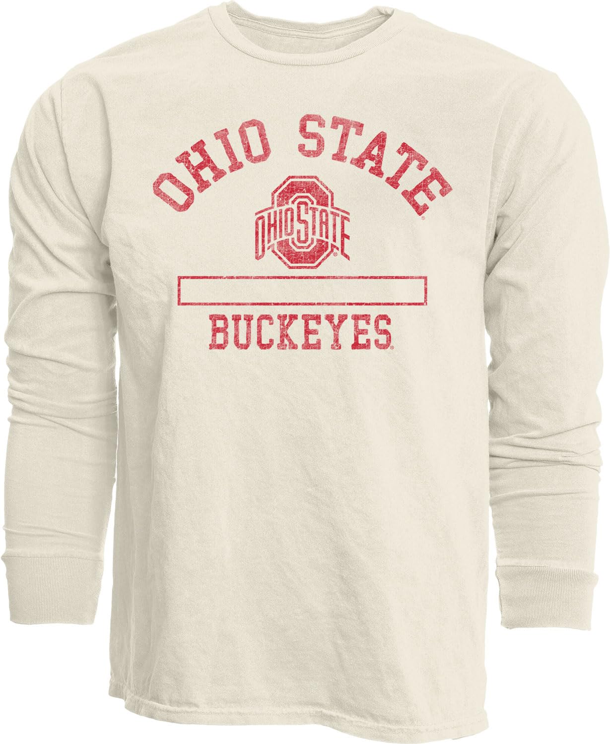 Blue 84 NCAA Officially Licensed Long Sleeve T-Shirt Ivory Dyed Ringspun