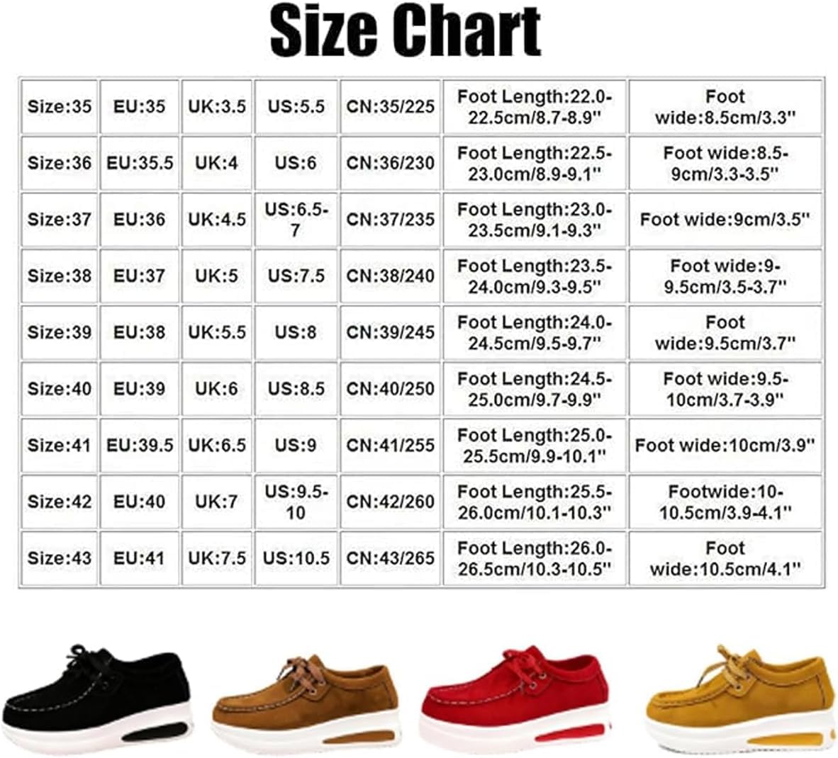 Women's Orthopedic Platform Loafers, Suede Lace-Up Moccasins Ladies Slip-On Platform Loafers Comfortable Walking Trainers