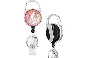 Anime Moon Retractable Badge Reel with Heavy Duty Swivel Carabiner Clip