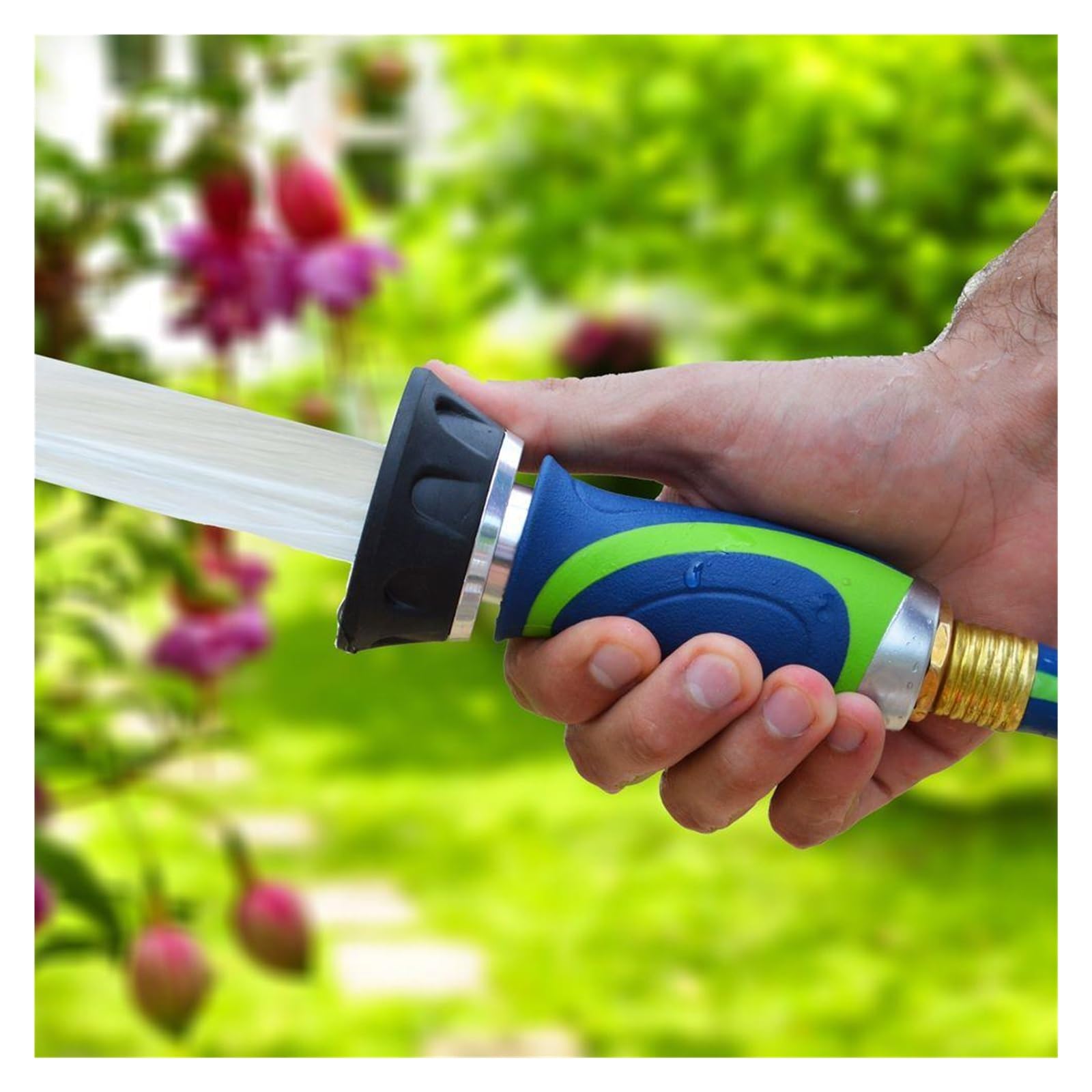 Manguera de jardín extensible alta presión, sistema riego por goteo, magia, lavado autos, huerta, 17 pies-150 pies CirculacióN Fluida(Hose-09,1_50FT)