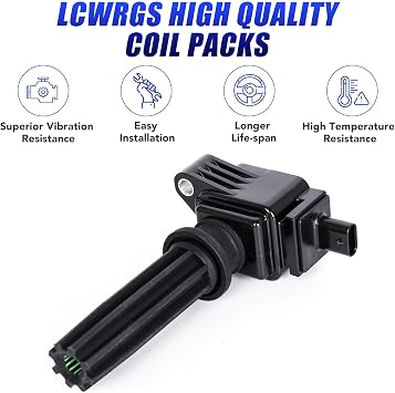 Set of 4 Ignition Coil Pack and Iridium Spark Plugs Fits for 2.0 L4 Ford Focus Edge Escape Fusion Lincoln MKC MKT MKZ 2012 2013 2014 2015 2016 2017 2018 2019 Coils Spark Plugs UF670 DG546