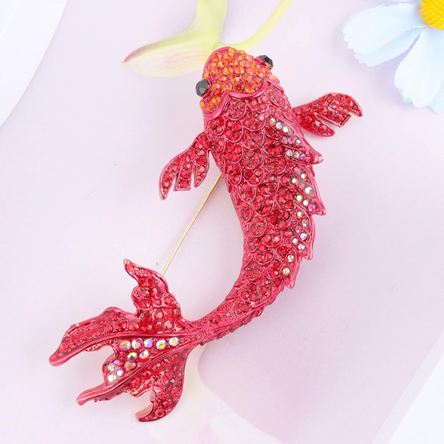 Animal brooch Women's Fashion Unique Crystal Rhinestone Vintage Enamel Lapel Safety Pin, Clothing Jewelry Clothing Backpack Jacket Hat Decoration DIY - Image 6