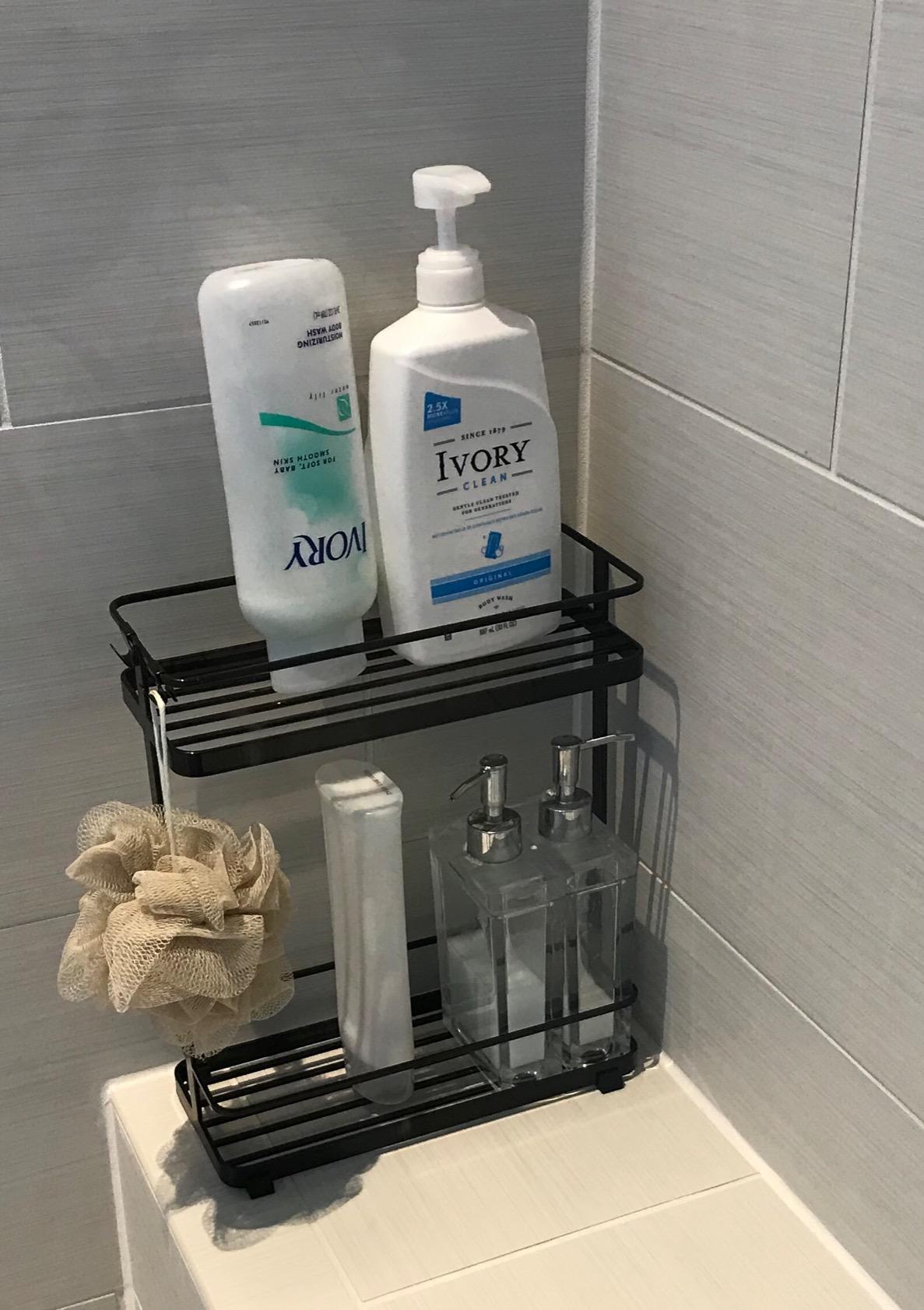 Amazon.com: Stainless Steel Bathroom Caddy Stand in Black Finish : Home ...