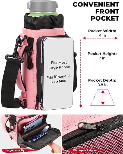 Miniatura 3 de kemimoto YETI - Bolsa para botella de agua, con correa de hombro ajustable, soporte para botella de agua para senderismo, campamento, pesca,