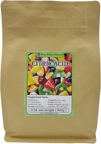 Pure Sweet Natural Ácido cítrico, 2 libras