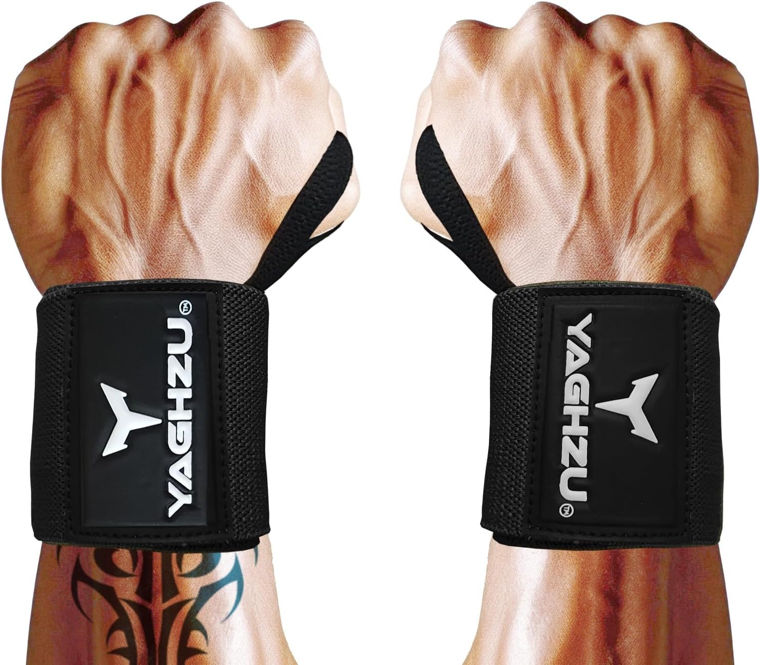 YAGHZU Wrist Wraps Weightlifting - Premium Quality Wrist Straps for Weightlifting,18 inch Weight Lifting Wrist Wraps, Heavy Duty Gym Wrist Wraps with Thumb Loop, Adjustable Wrist Support Wrist Strap