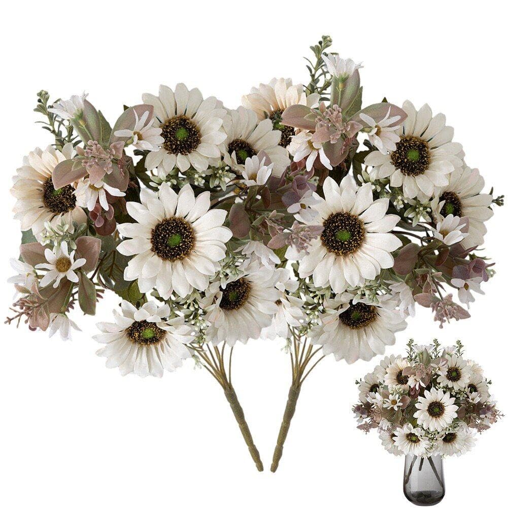 Bouquet de tournesols artificiels longue tige décoration mariage et maison en vrac