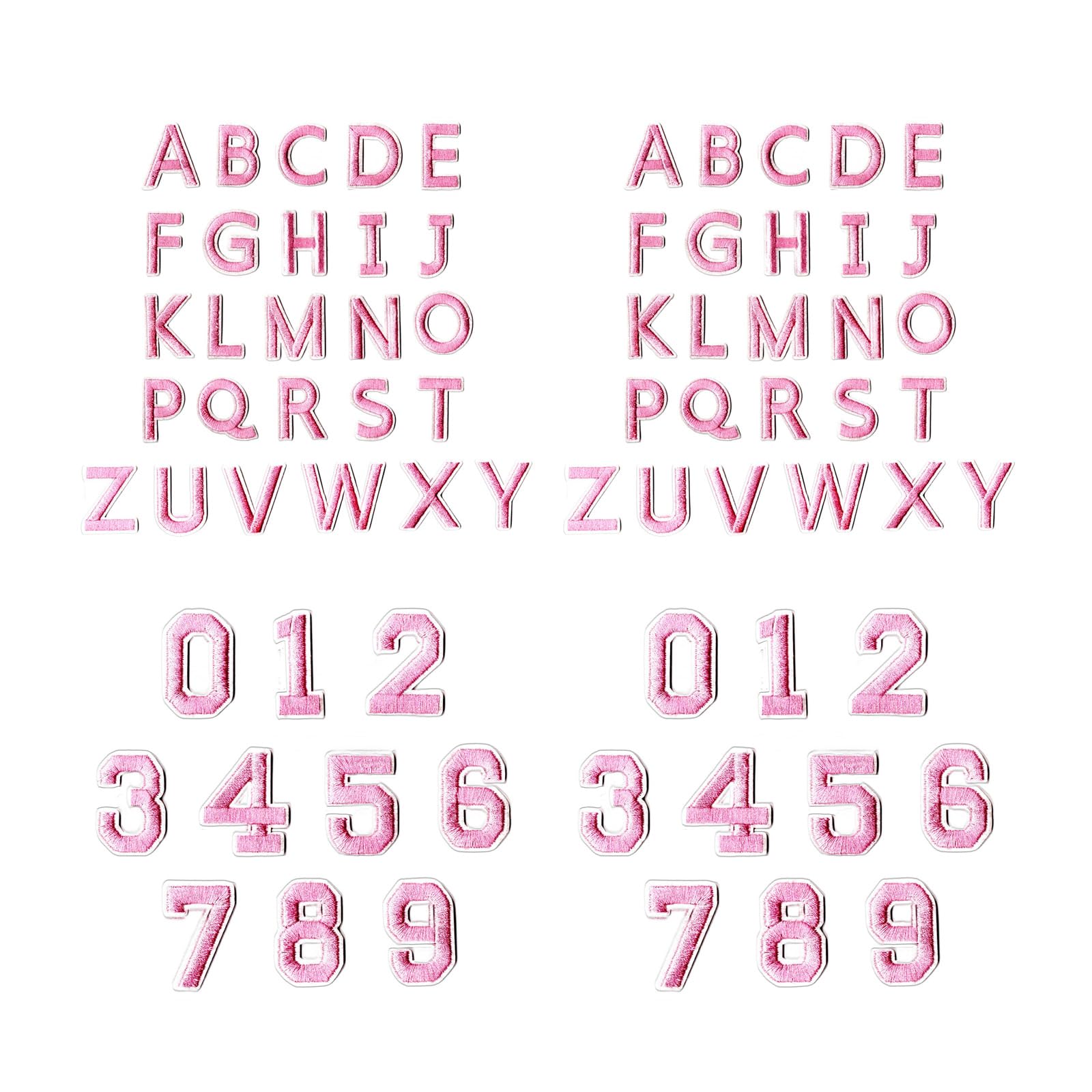 NEWFT 72 Embroidered Letter Number Patches Washable Sewing on Decal for Backpacks Hat Designs Craft Embroidery Patches for Garments