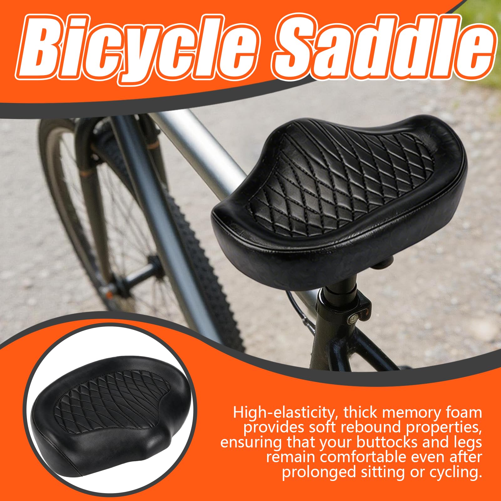 Selle de Velo, Siège de Vélo Confortable pour Hommes et Femmes Selle Ergonomique Sièges Imperméable et Amortissante pour Velos de Ville VTT Vélos D'appartement et Vélos Électriques
