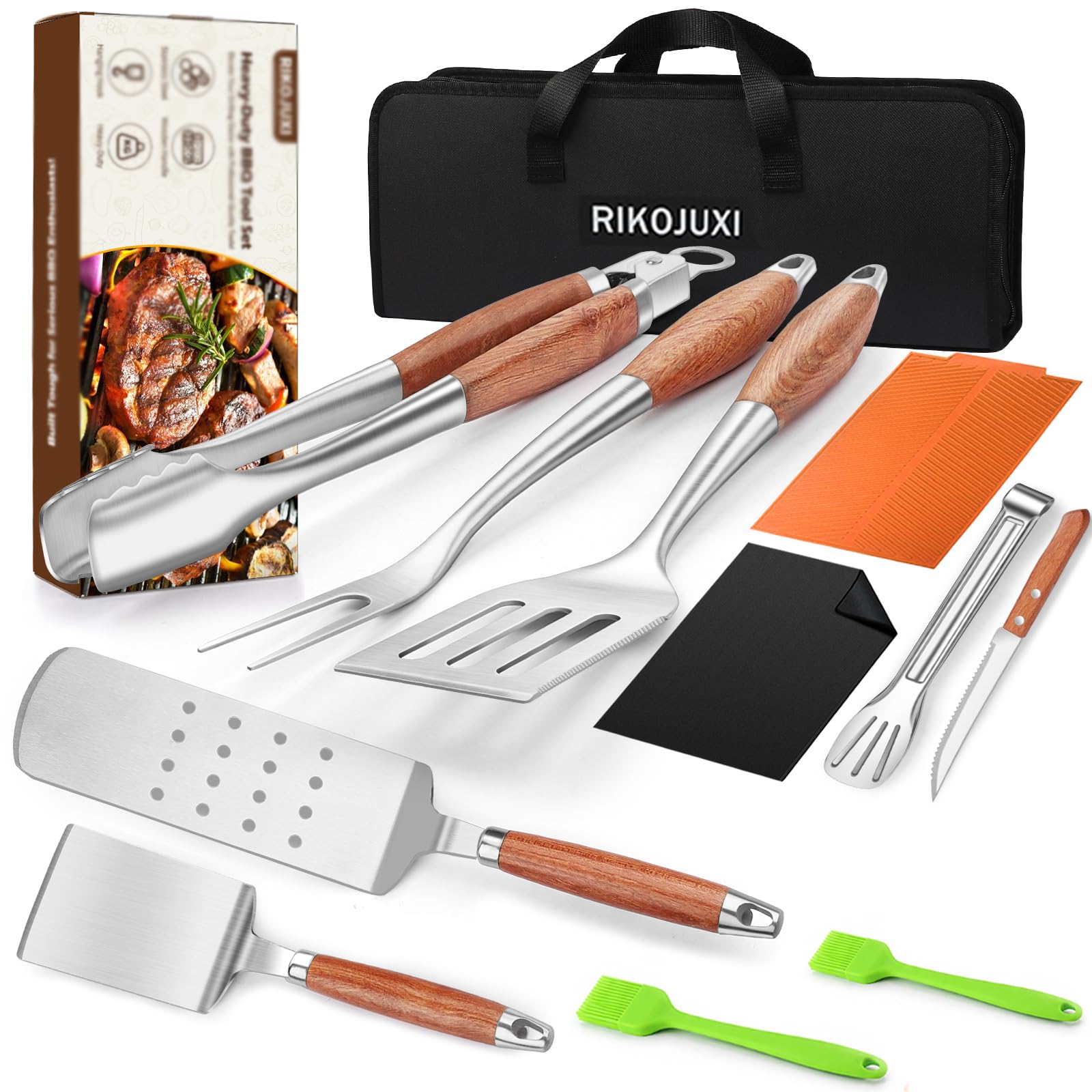 RIKOJUXI 16-Inch Grilling Accessories Set