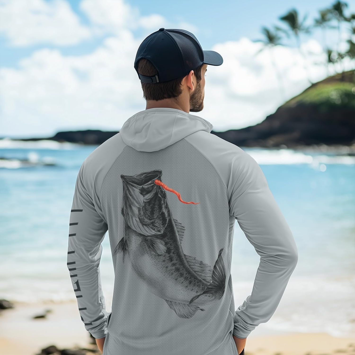 Palmyth Fishing Hoodie for Men UPF 50+ Sun Protection Long Sleeve UV Shirts Breathable Quick-Dry