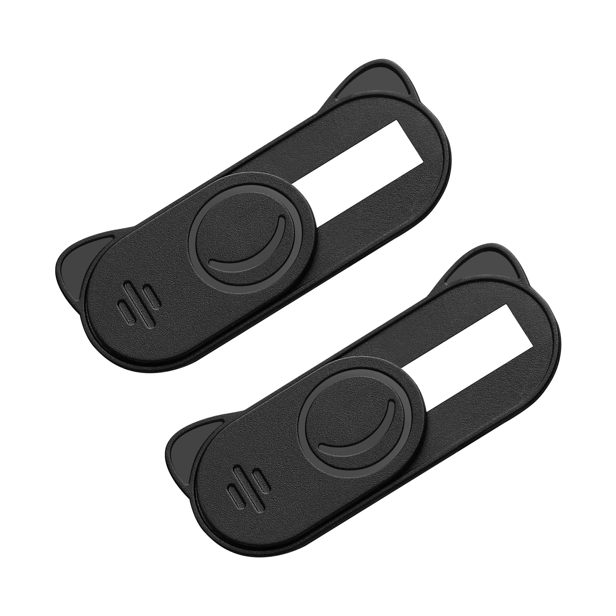 kwmobile Set 2X Webcam Cover Compatibile con Camera Cover - Copri Telecamera PC Tablet Notebook - Copertura Webcam Nero