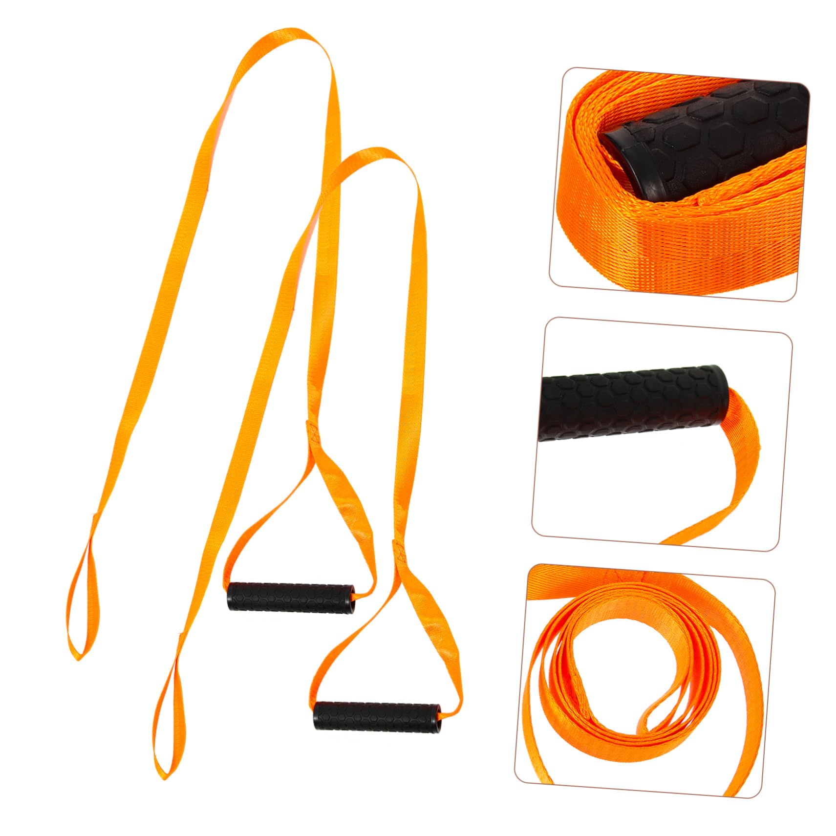 Cuerda de Arrastre para Ciervos Garneck Resistente de Nylon 2 Piezas Naranja