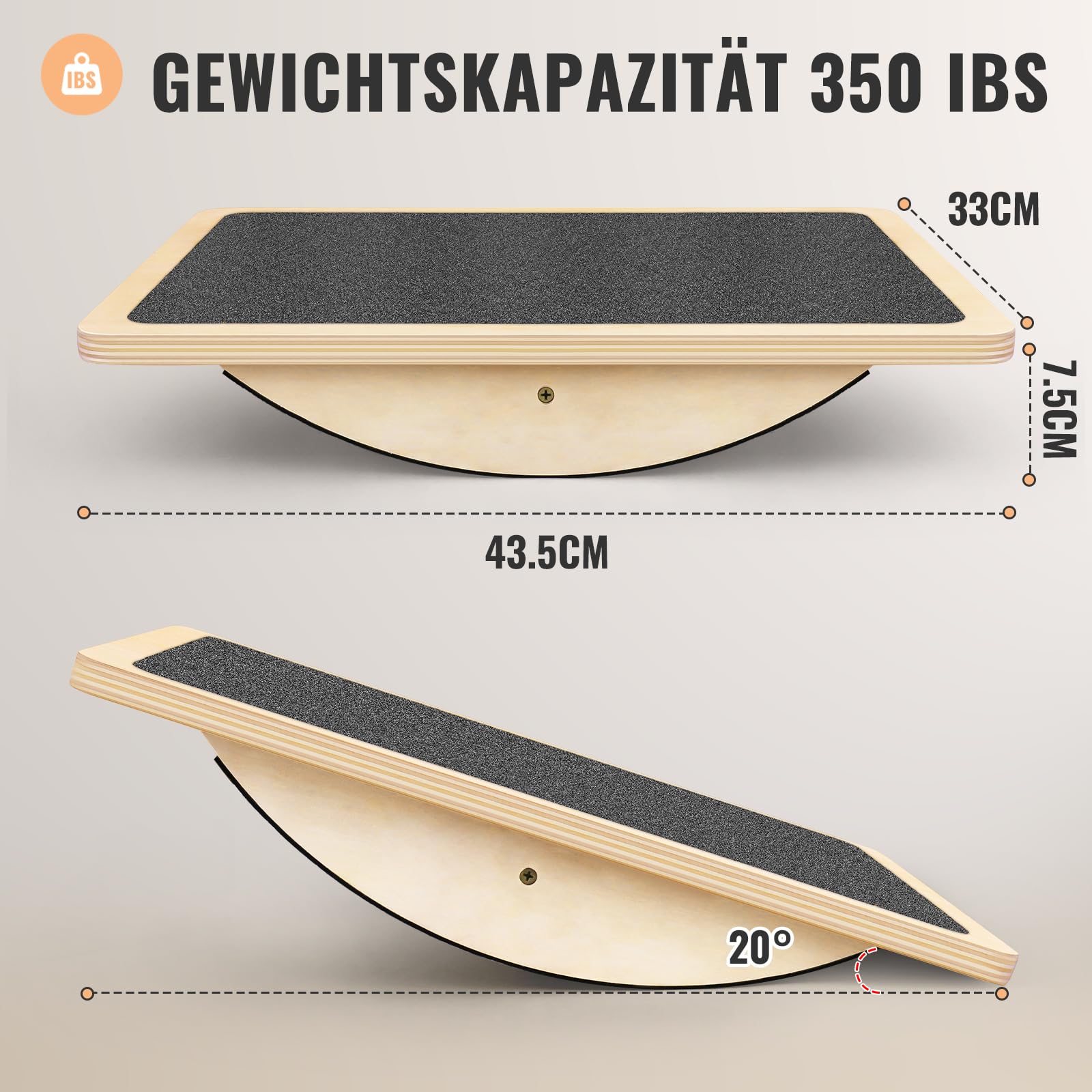 Balance Board, Sports Balancebrett Professional Wobble Board für Erwachsene