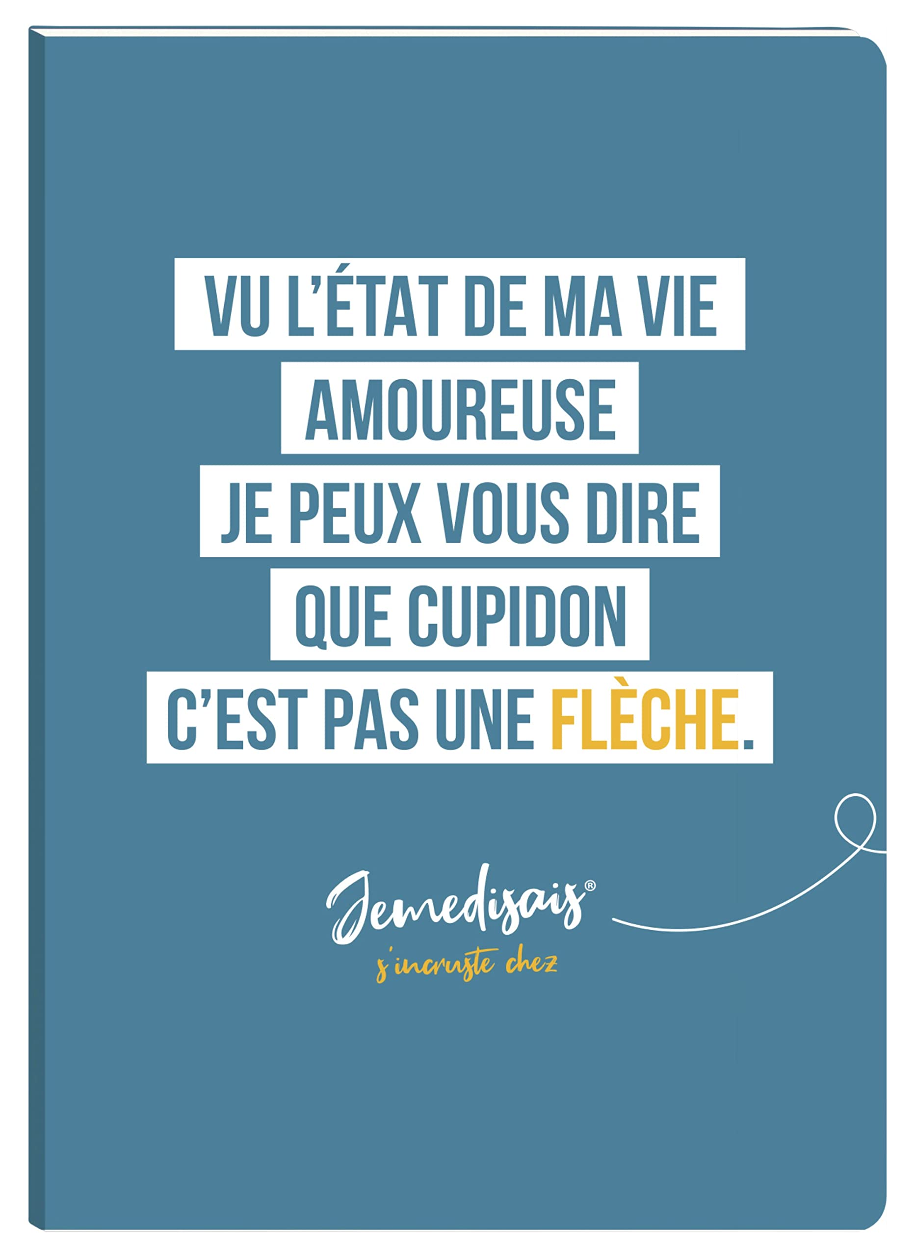 Clairefontaine 116016C - A Softcover Notebook with Original Text - A6 10.5x14.8cm - 128 Lined Pages White Paper 90g - Jemedisais Collection - 4 visuals, random delivery