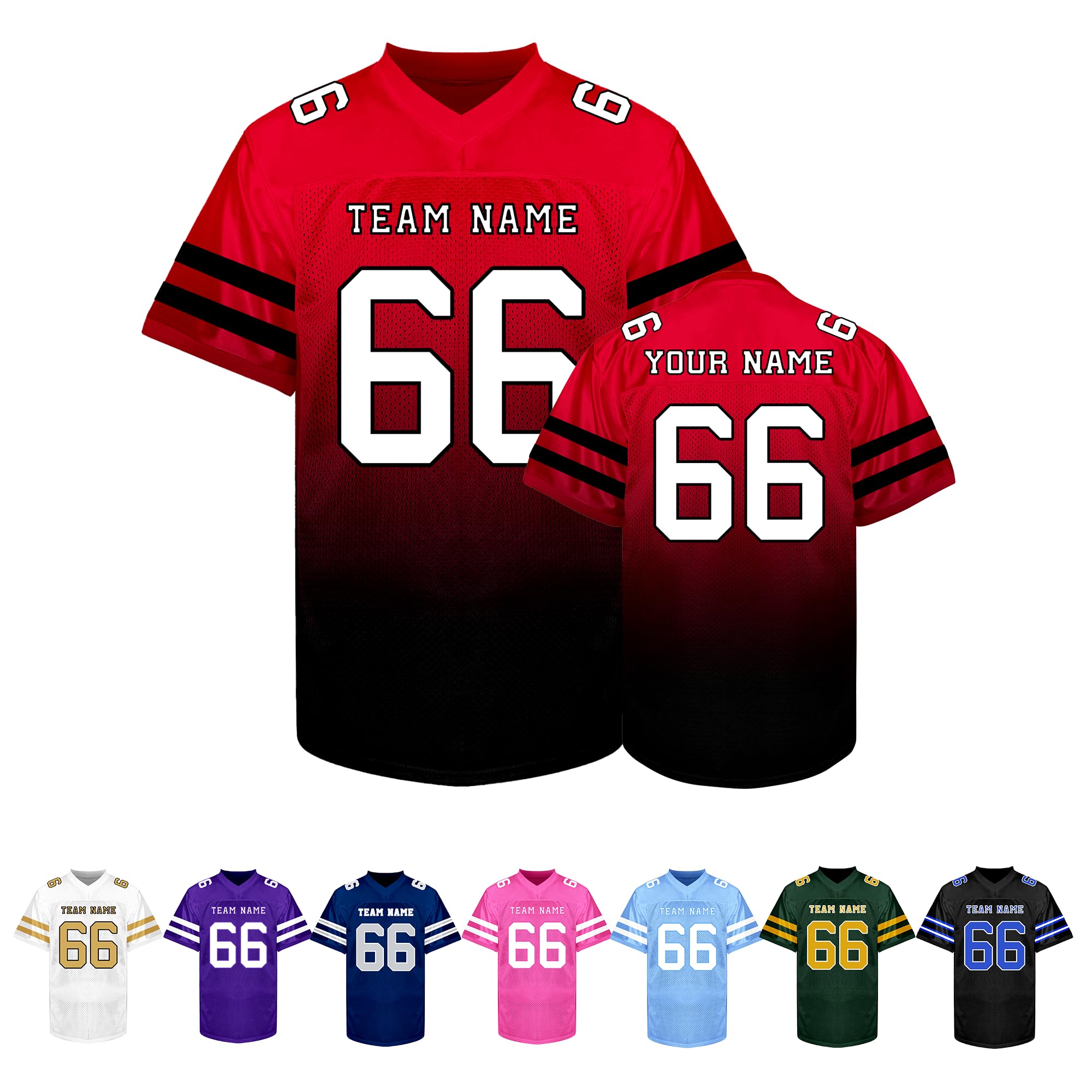 Custom Football Jersey Personalized Team Name Number Logo Customized Shirt for Men Youth Women Kids