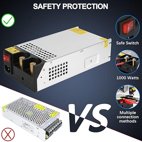 Miniatura 10 de Convertidor de 115 V CA a 12 V CC, interruptor de fuente de alimentación de 12 V 50 A 600 W CC, transformador de interruptor ajustable para tira