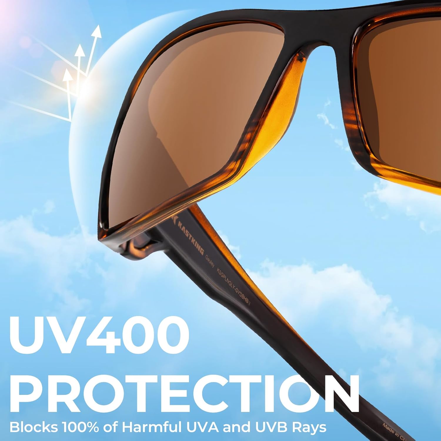 KastKing Gauley Polarized Sunglasses With PuriVex Protective Lens Coating,UV 400 and Wrap Design Sport Fishing Sunglasses - Image 5