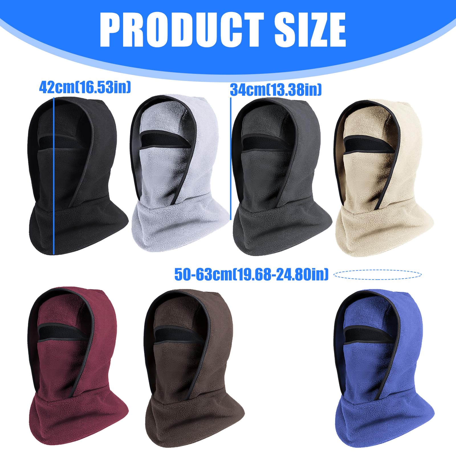 Gorro de forro polar coral cálido para invierno, ciclismo y esquí, actividades al aire libre, resistente al viento, transpirable, cubierta facial para acampar