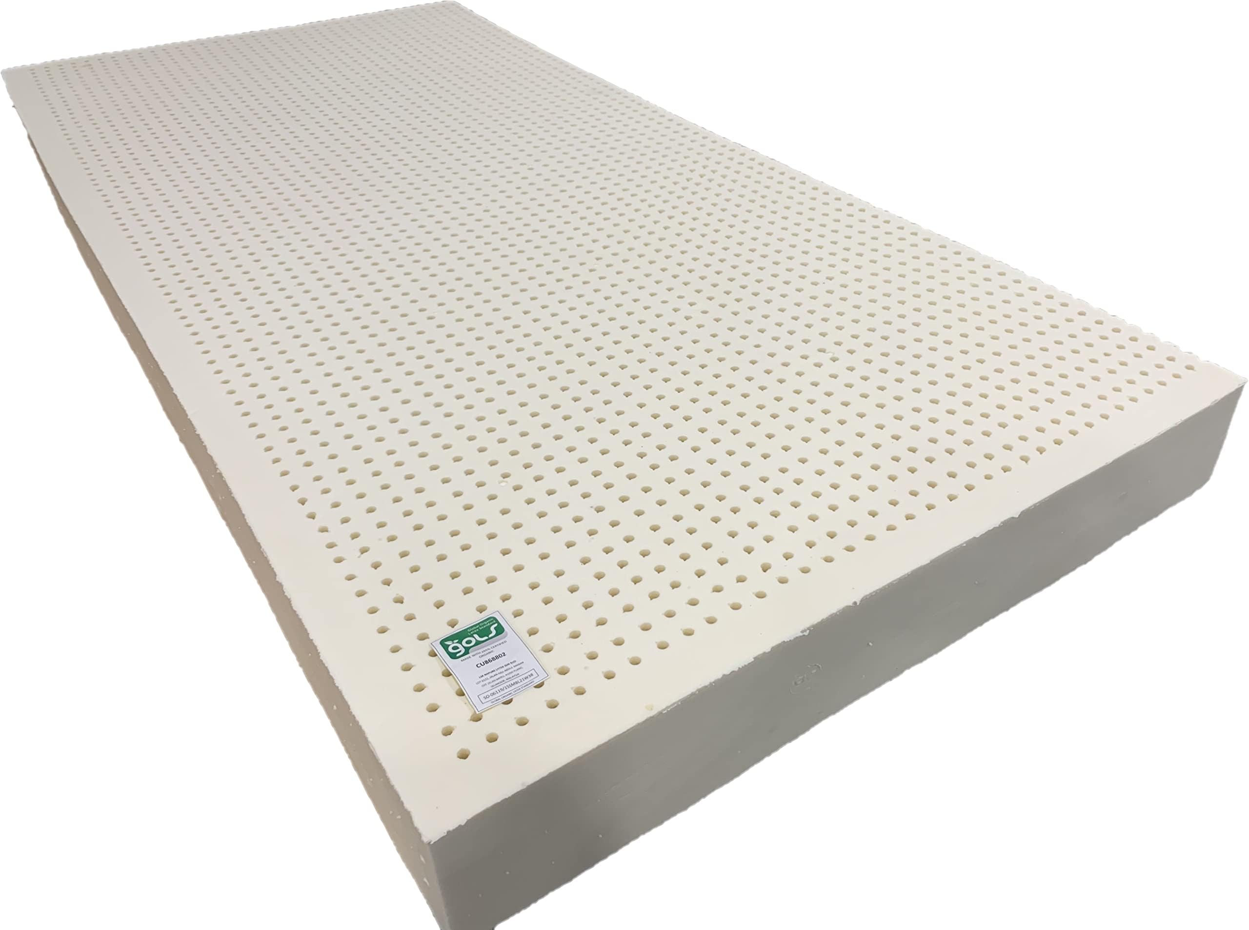 Dormir True Green (3" Full Soft D60 20ILD w/Organic Cotton Cover) Premium 100% Natural Organic Latex Mattress Toppers - GOLS Certified Quality for Exceptional Comfort, Durable, Firm & Bouncy