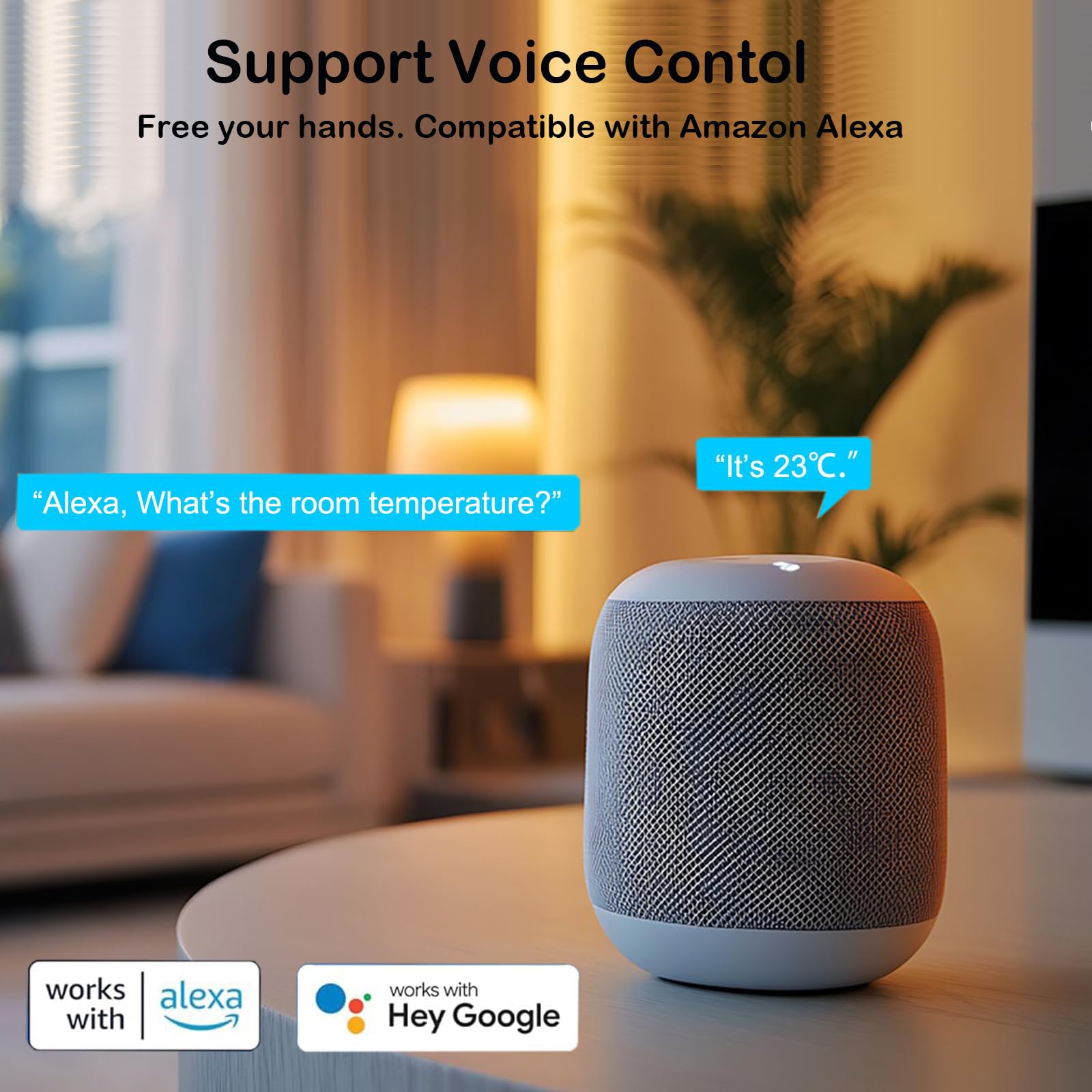 Termómetro higrómetro WiFi: sensor inteligente de humedad de temperatura con alarma de notificación, almacenamiento y exportación de datos, monitor de temperatura calibrable, compatible con Alexa (2