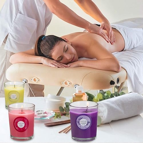Miniatura 7 de Paquete de 20 velas perfumadas fuertes con 10 fragancias para el hogar y las mujeres, velas de tarro de cera de soja de aromaterapia