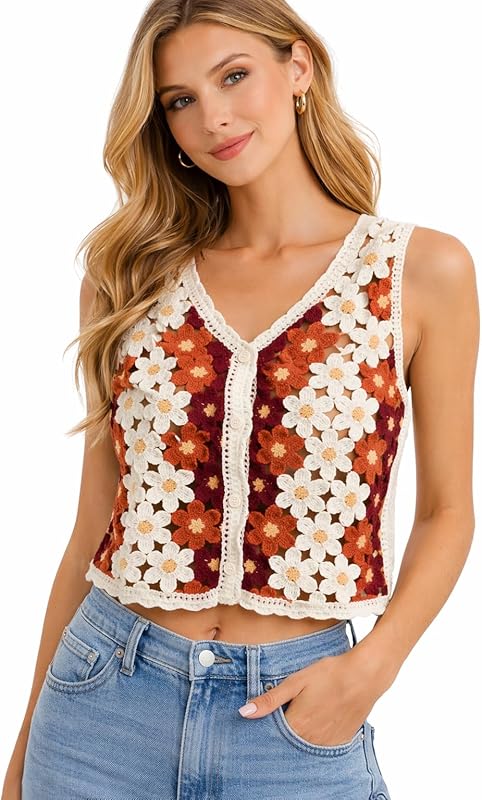Crochet Bandeau Top Women