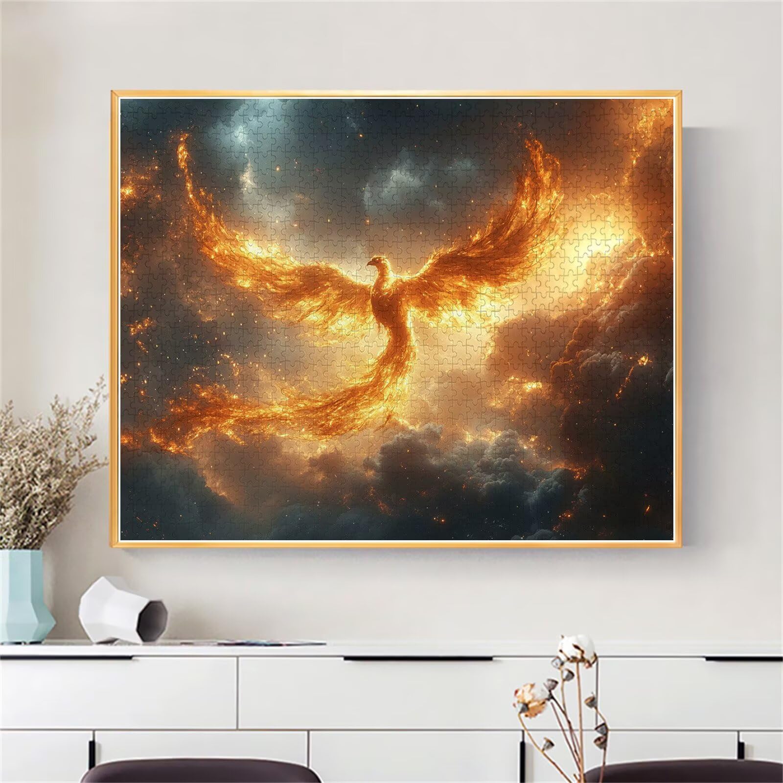 Phönix Puzzle für Erwachsene Kinder Anspruchsvoll 2000 Teile Impossible Klassische Puzzles Schwer Traum ab 8 9 10 Jahre Mädchen Jungen Jigsaw Kunst Educa, für Dekoration und Geschenke 70x99cm t-121