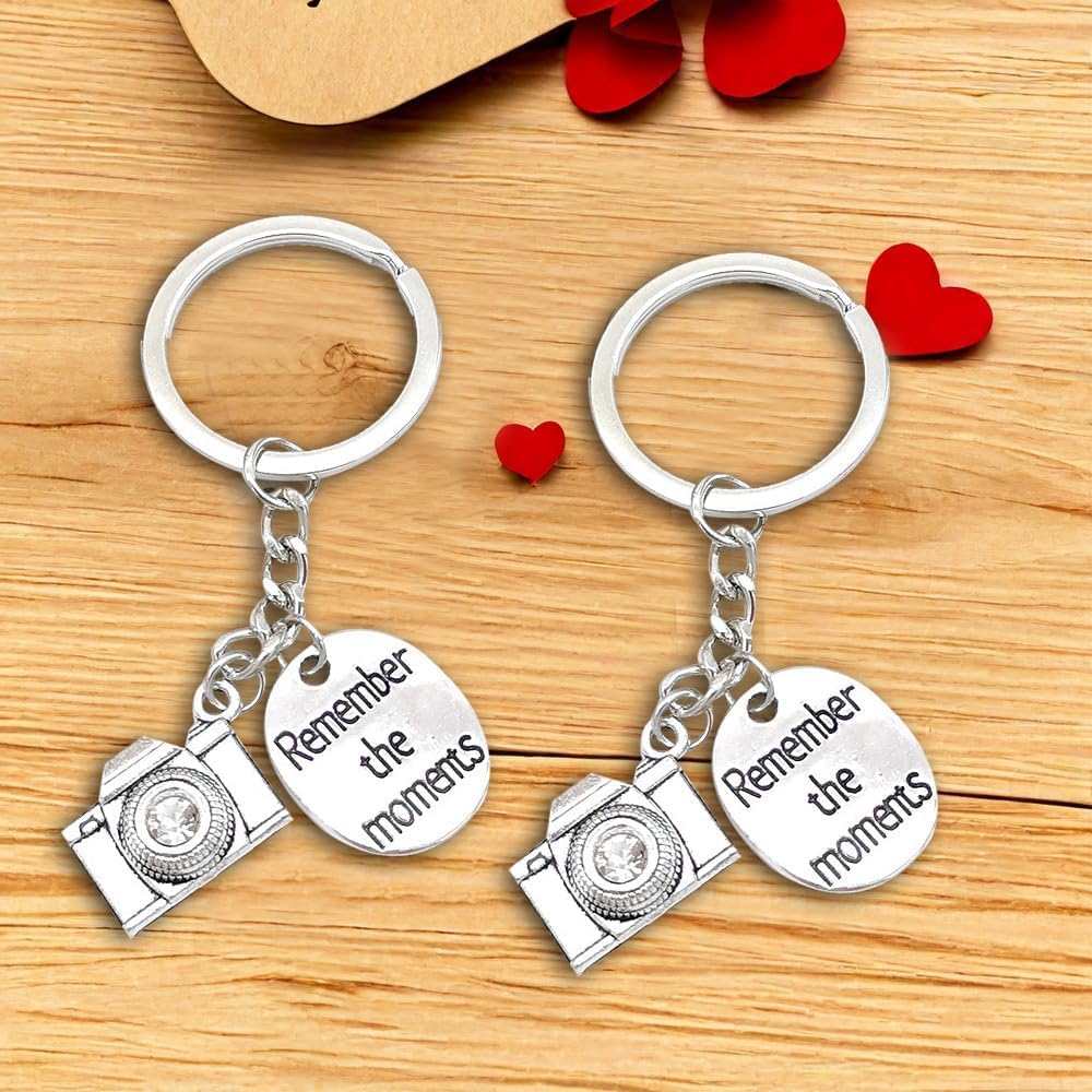 iMagitek 40 Pcs Camera Keychains Photographer Keyrings for Camera Lovers Remember the Moments Inspirational Gift for Photographers Photo Lovers Photo Club Gift