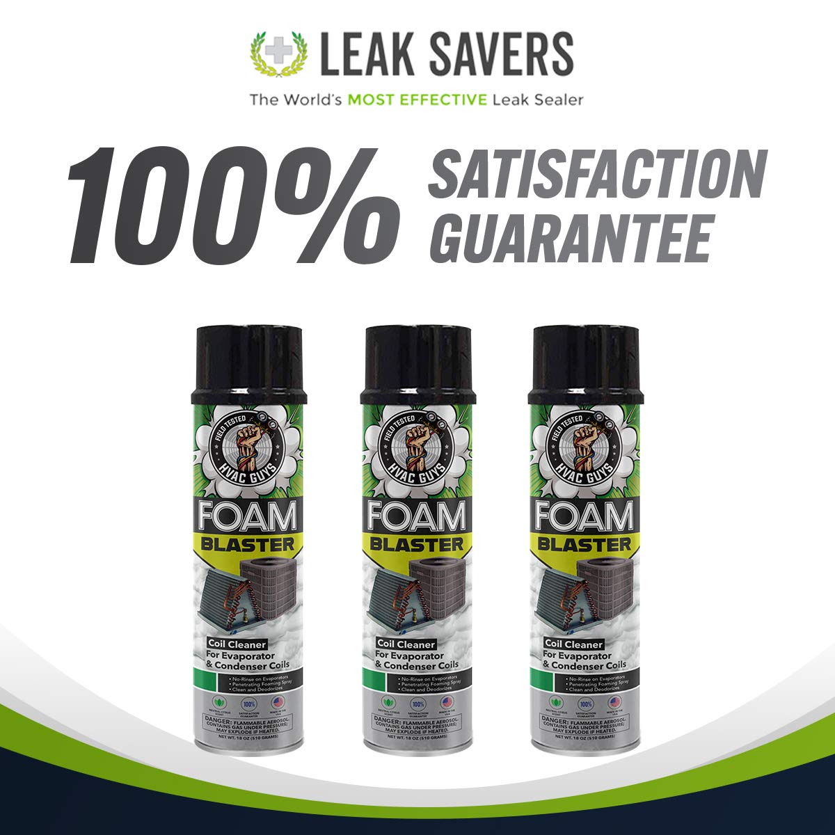 Buy HVAC Guys Foam Blaster Coil Cleaner and 1 Flow Tab Drain Pan Gel