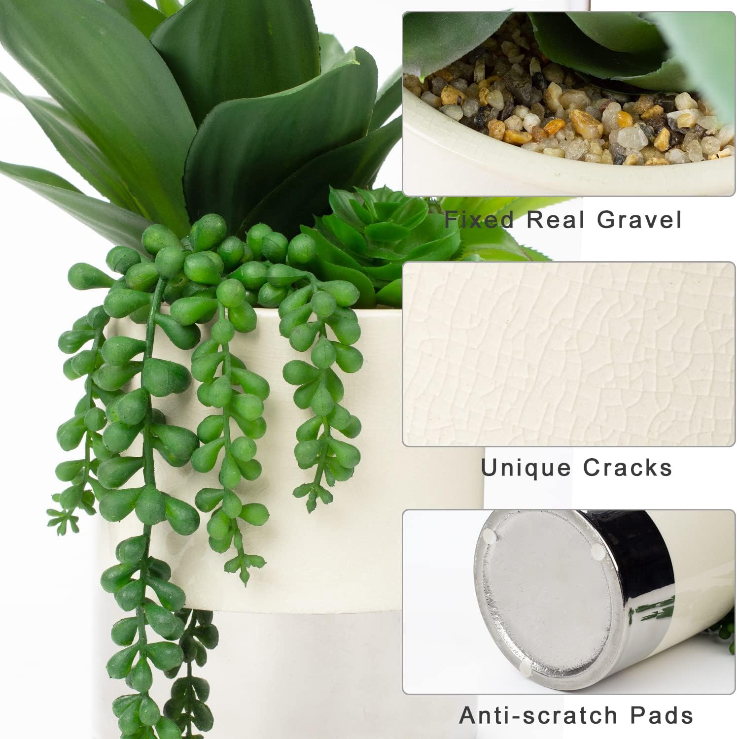 Buy Large Artificial Succulents Plants Faux Succulents 12 Fake