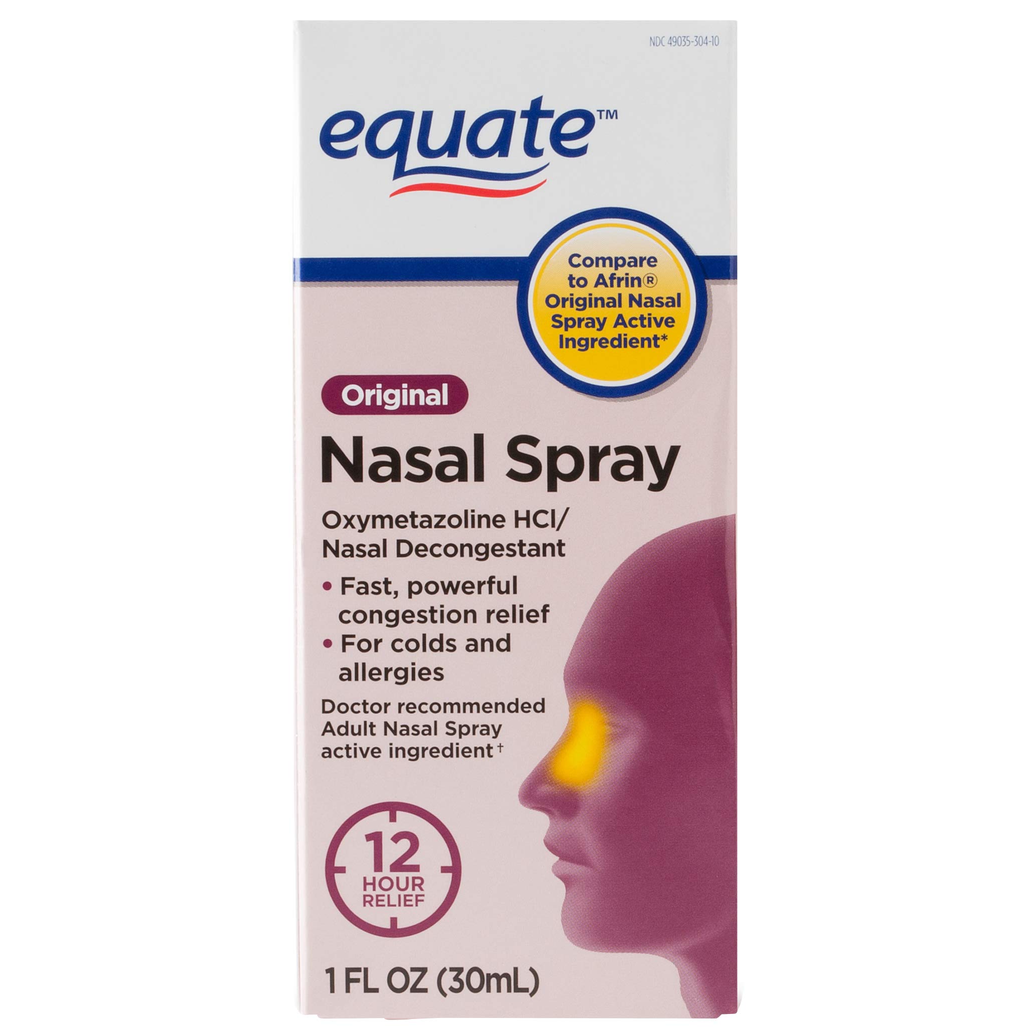 PACK OF 12 - Equate Original Oxymetazoline Nasal Spray, 1 Oz