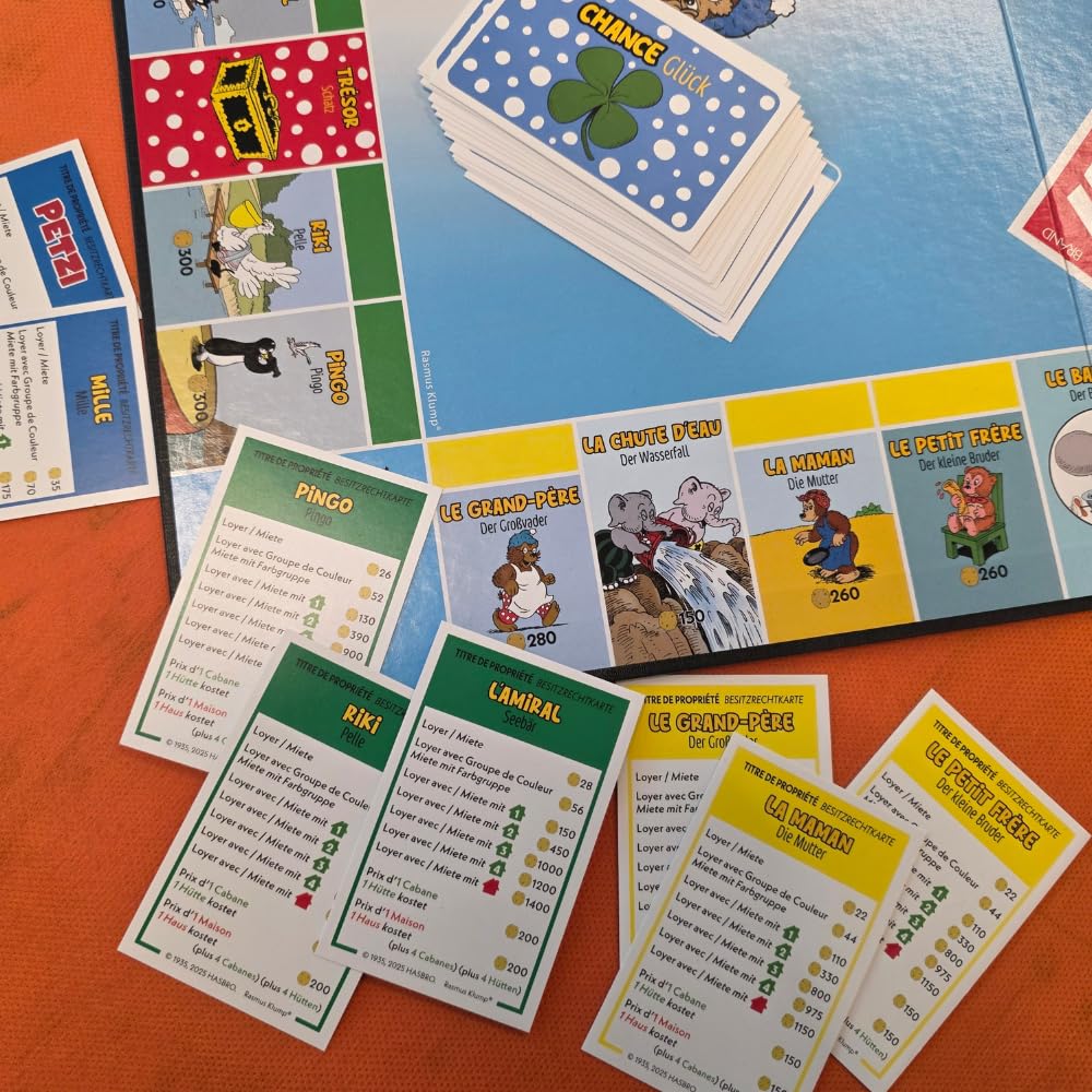 Monopoly Petzi & Rasmus Klump - Das Brettspiel für Kinder & Sammler | Le Jeu de Société Pour Enfants & Collectionneurs - Deutsch/Français (Bilingual) Winning Moves