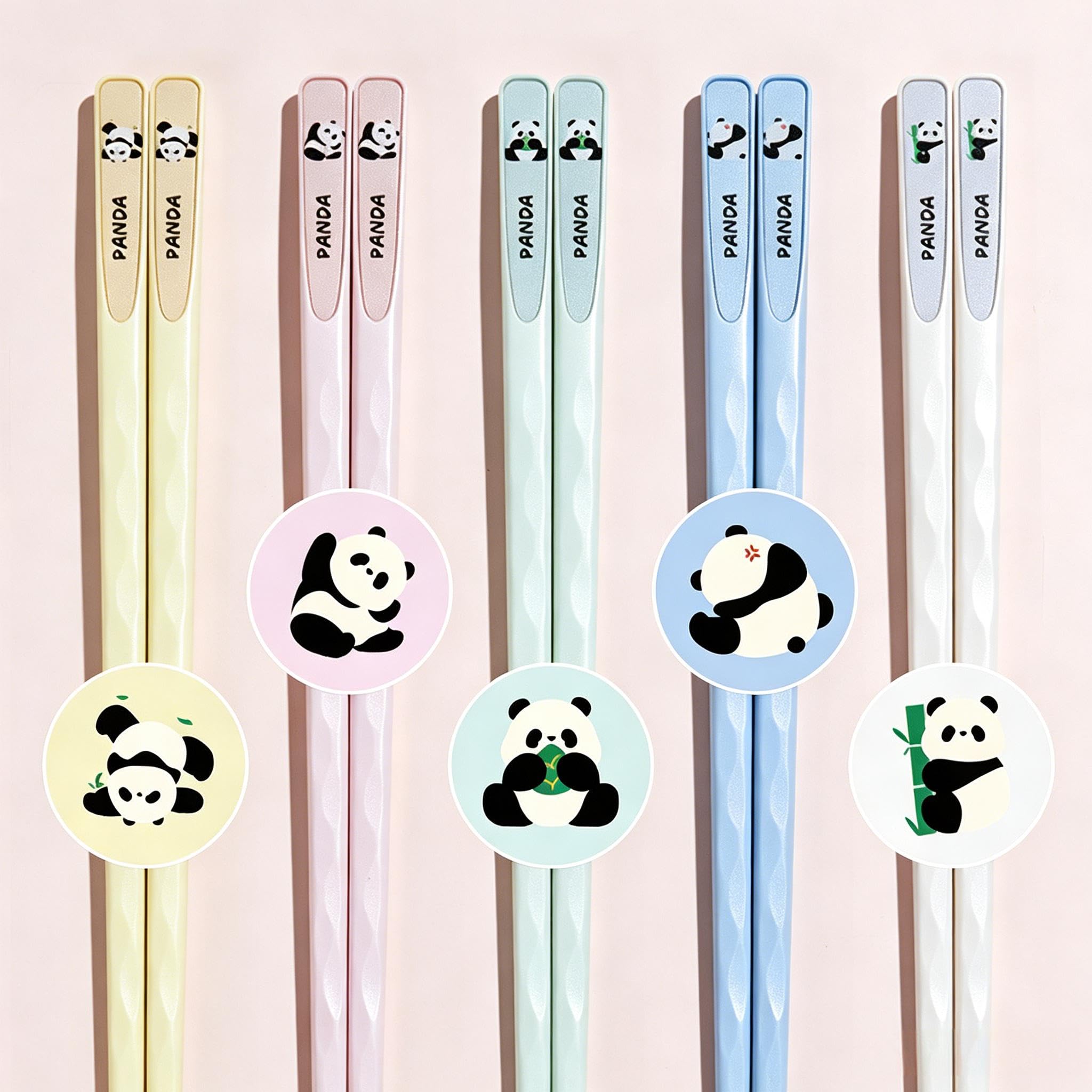 5 Pairs Pink Fiberglass Chopsticks, Non-Slip Reusable — Amazon image 22