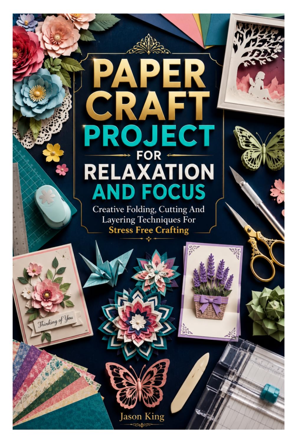 PAPER CRAFT PROJECT FOR RELAXATION AND FOCUS: Creative Folding, Cutting And Layering Techniques For Stress Free Crafting
