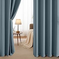 Vista 79 de Simplebrand Juego de 2 paneles de cenefa aguamarina para ventana de cocina de 14 pulgadas de largo, cortinas de oscurecimiento de habitación