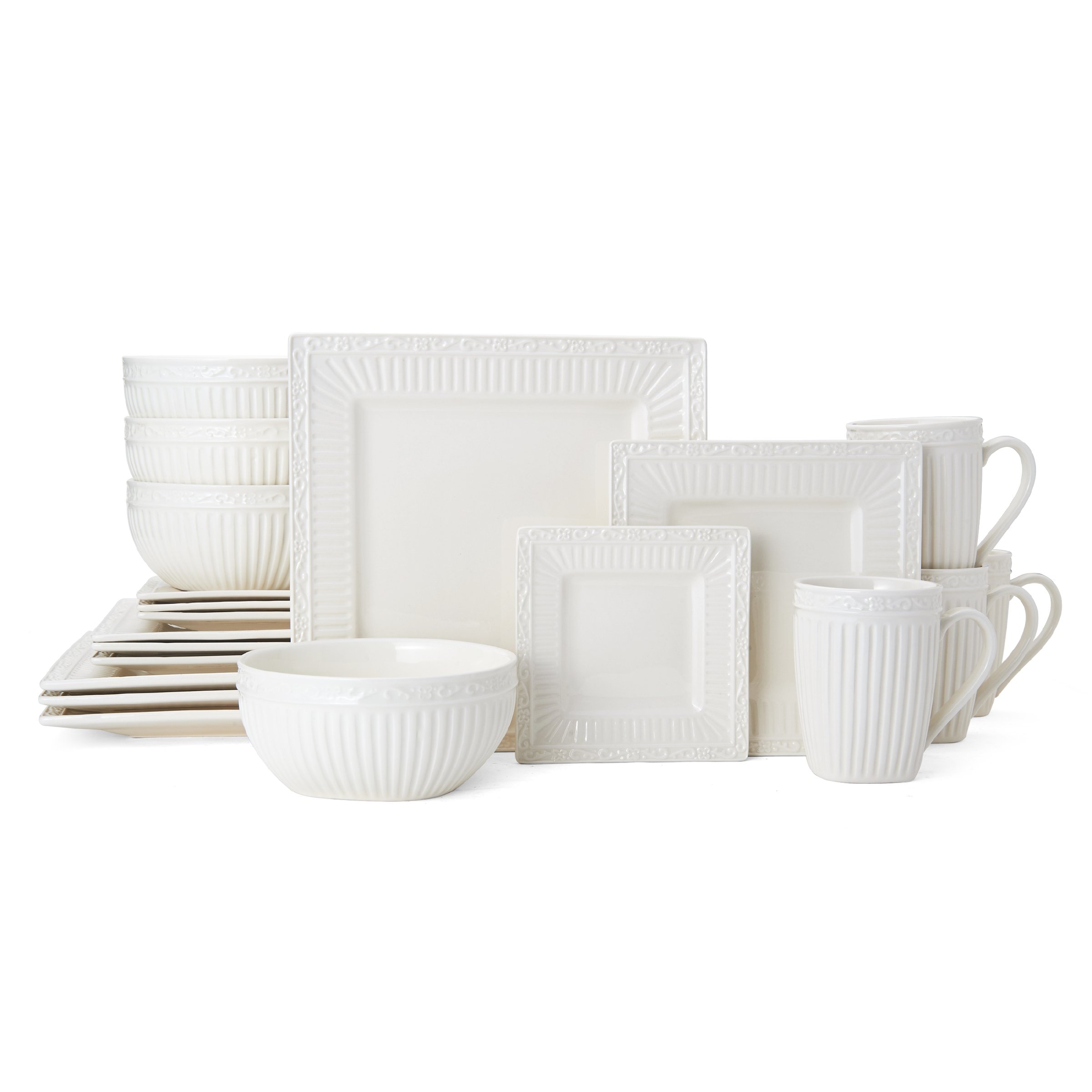Amazon.com | Mikasa Italian Countryside Square 20 Piece Dinnerware