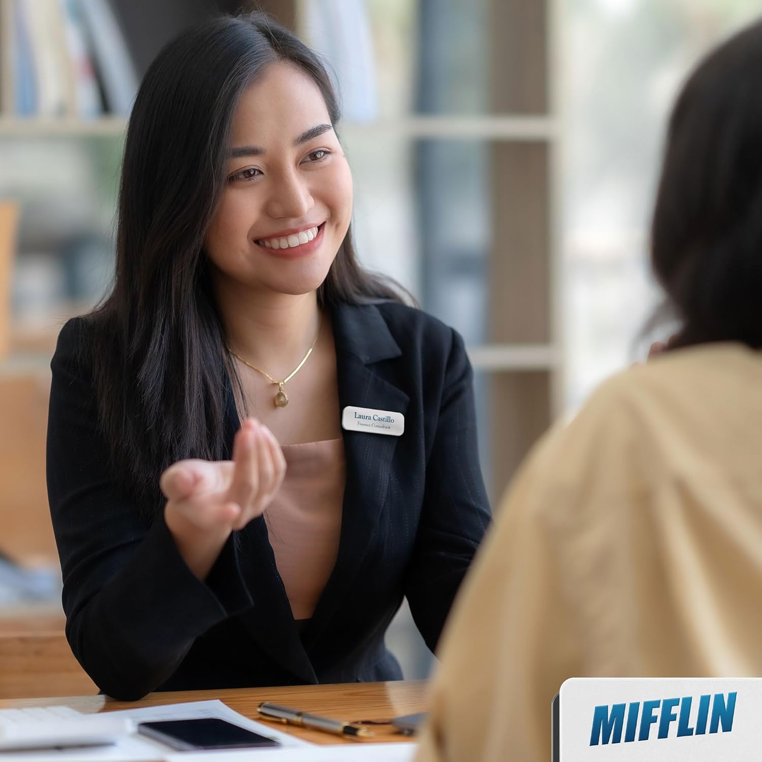 Mifflin-USA - Blank Name Tags with Magnetic Backing - 10 Pack, 1” x 3” - ID Badge Holders with 3 Strong Neodymium Magnets - Customizable & Reusable Badges with Round Corners - Image 8