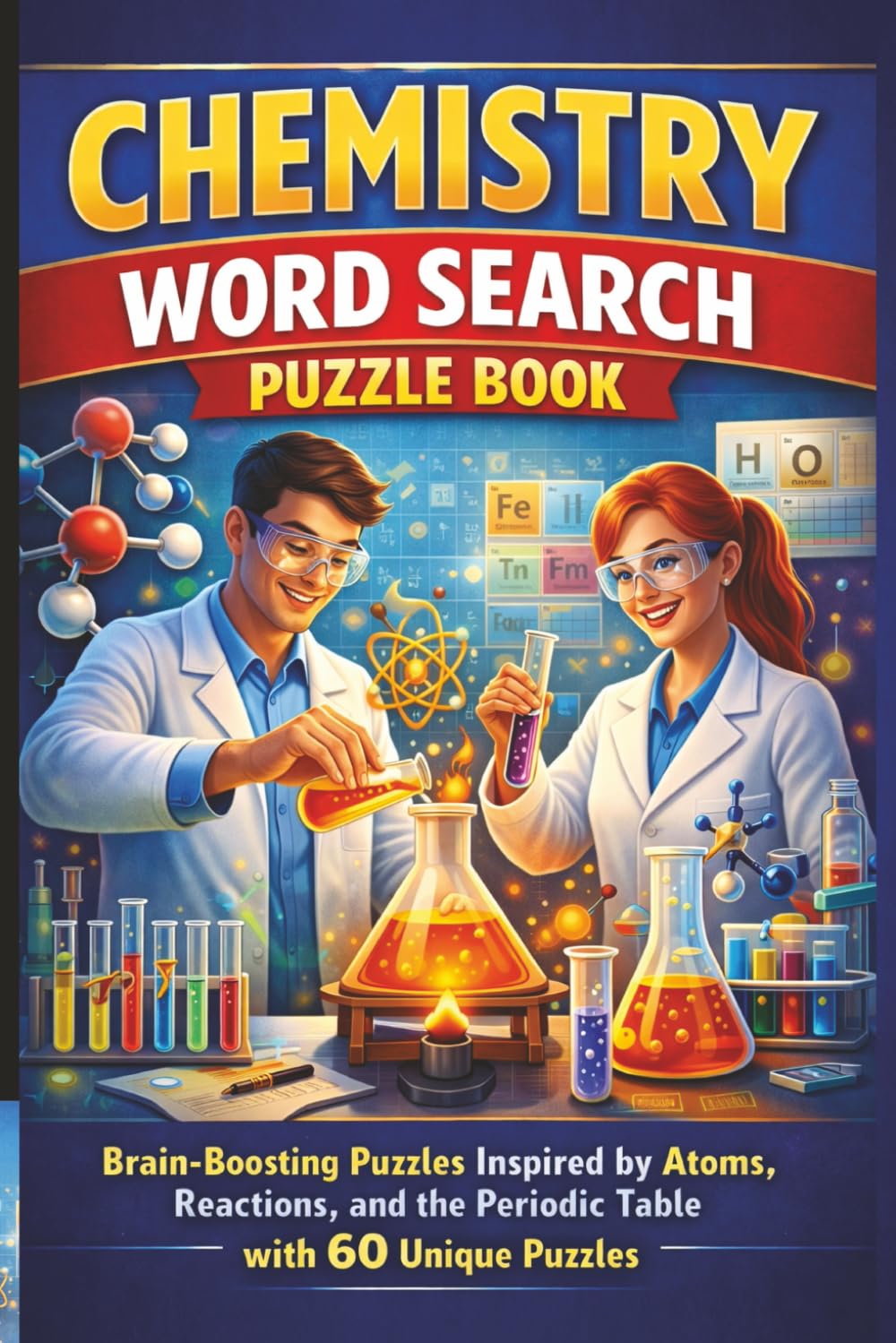 Chemistry Word Search Puzzle Book: Brain-Boosting Puzzles Inspired by Atoms, Reactions, and the Periodic Table with 60 Unique Puzzles (MajorPuzzles Series)