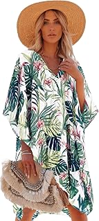 Breezy Lane Kaftan Cover Up Beachwear for Women Beach Dress Bikini Swimsuit Floral…