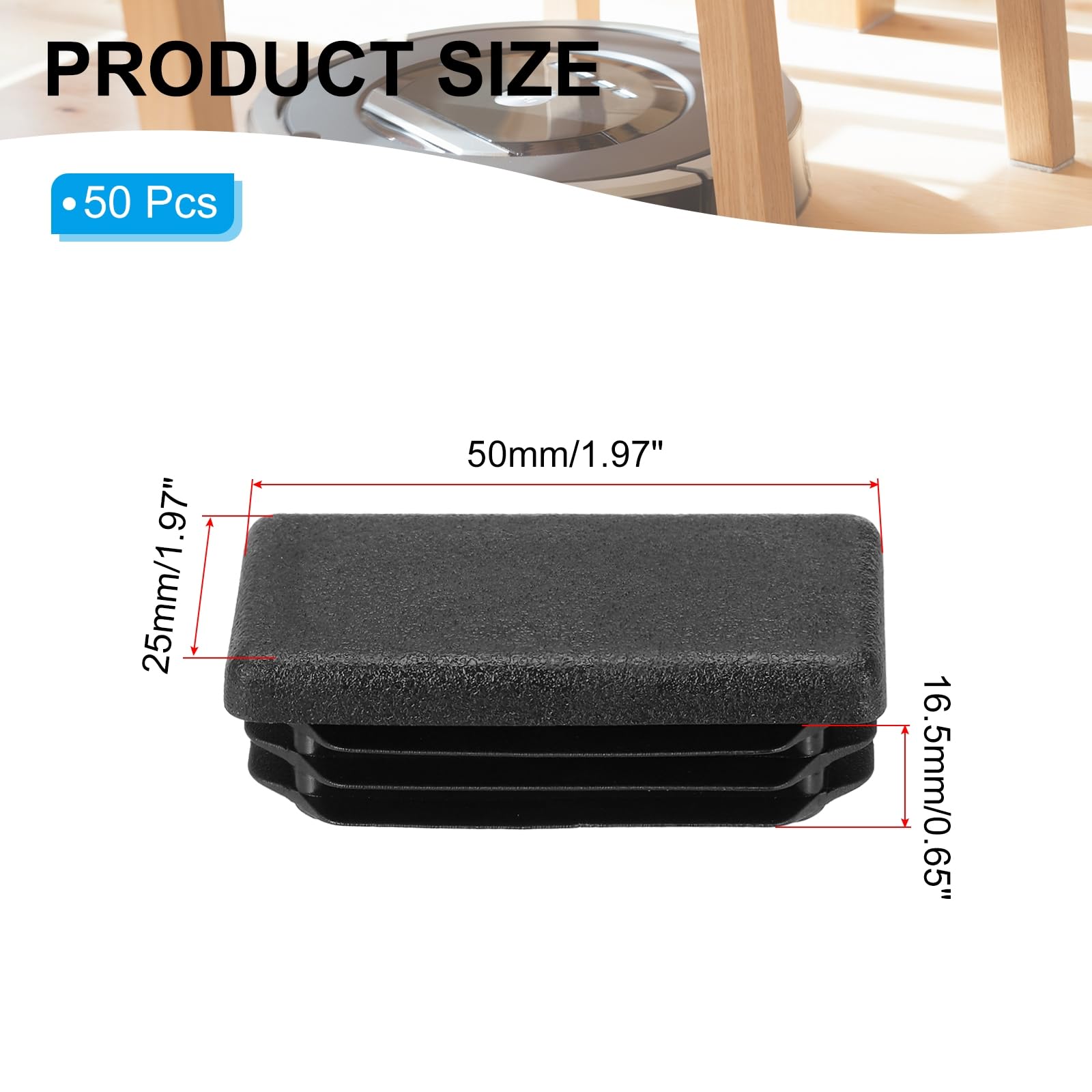 PATIKIL Rectangle Plastic Hole Plugs 1x2 Inch - Image 2
