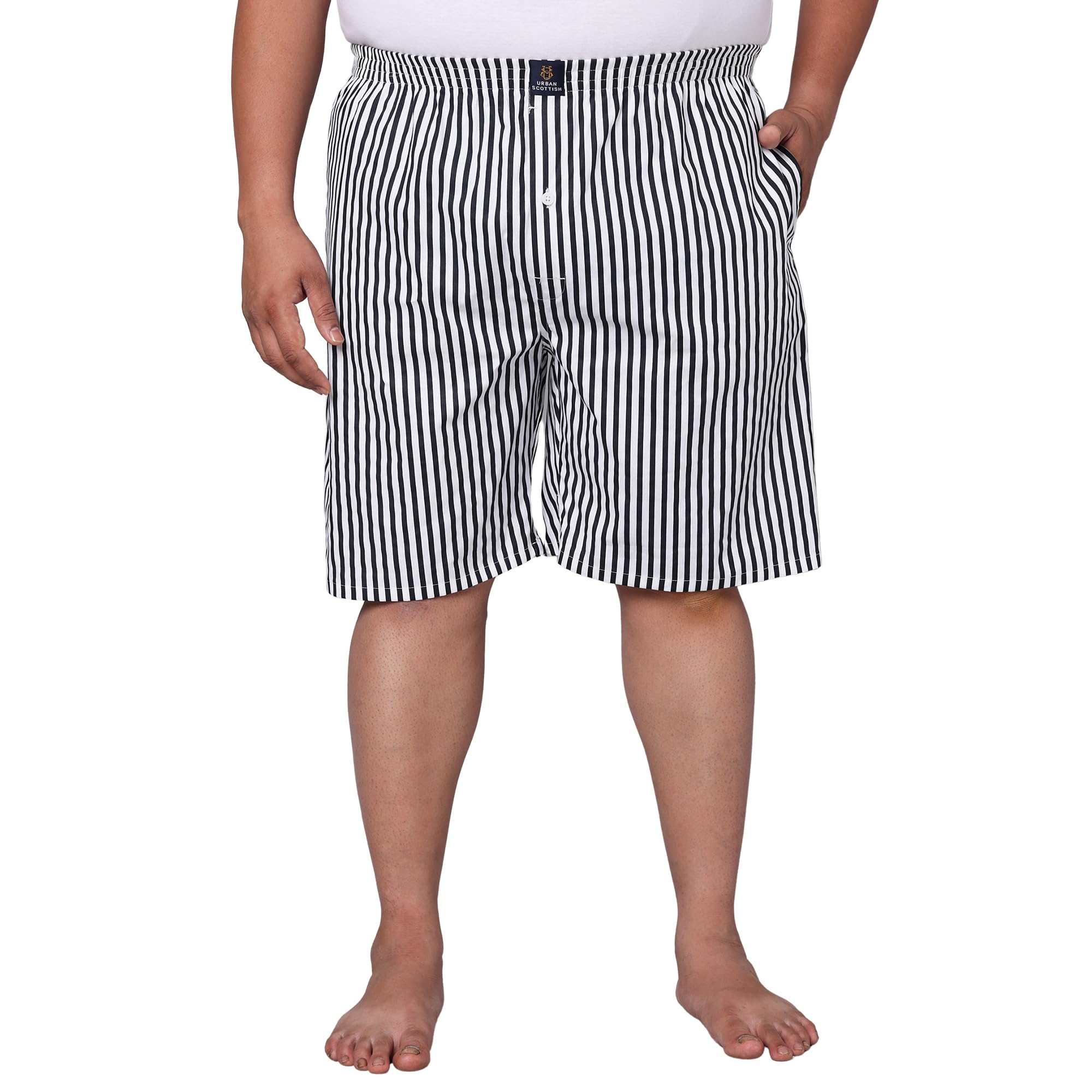 urban scottish Men's Plus Size Boxers | 100% Cotton | Regular Fit, Mid Rise | Print Pattern | 2 Side Pockets-picture-38