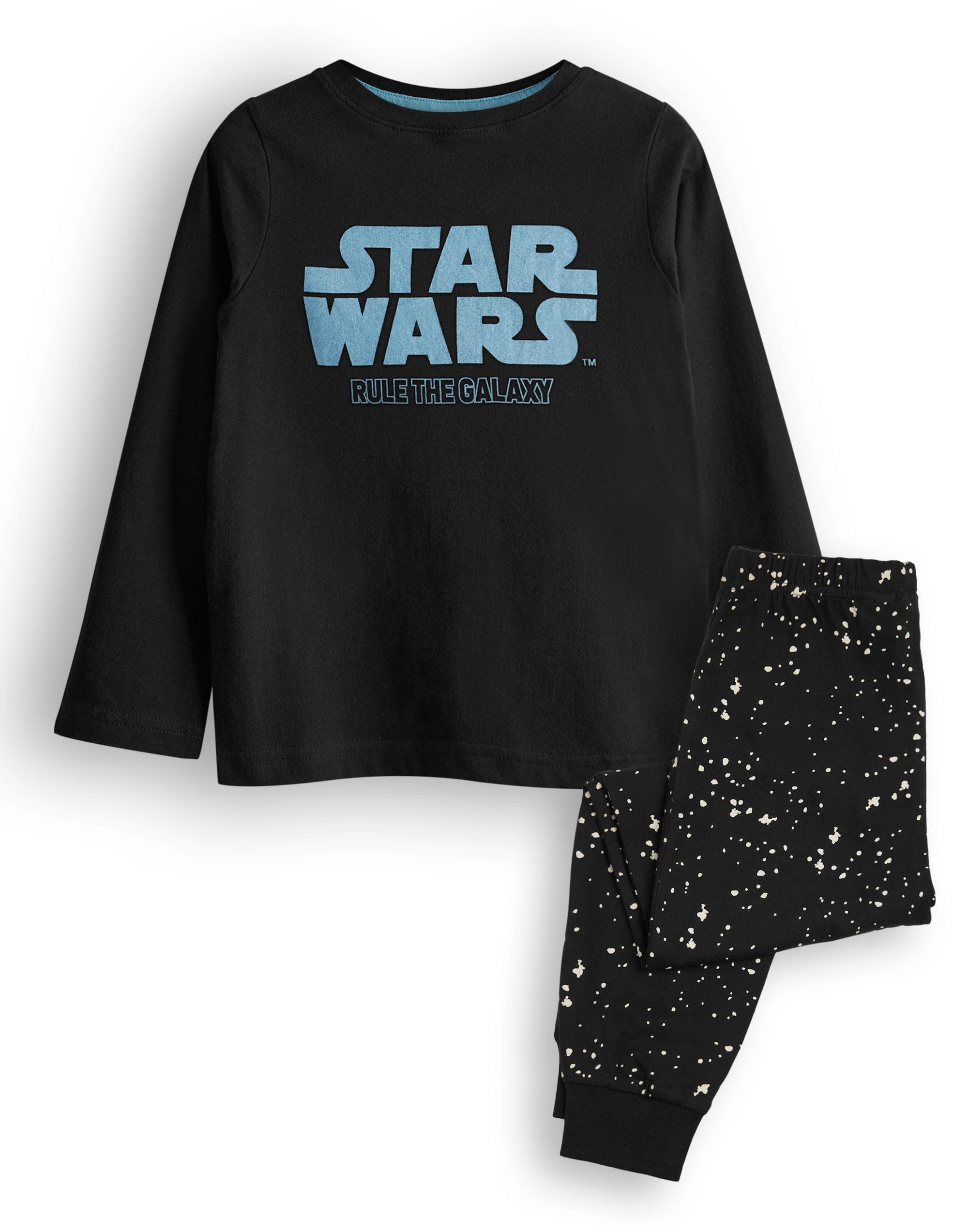 Star Wars Boys Long Sleeve Pyjama Set Size 5-6 Years Black